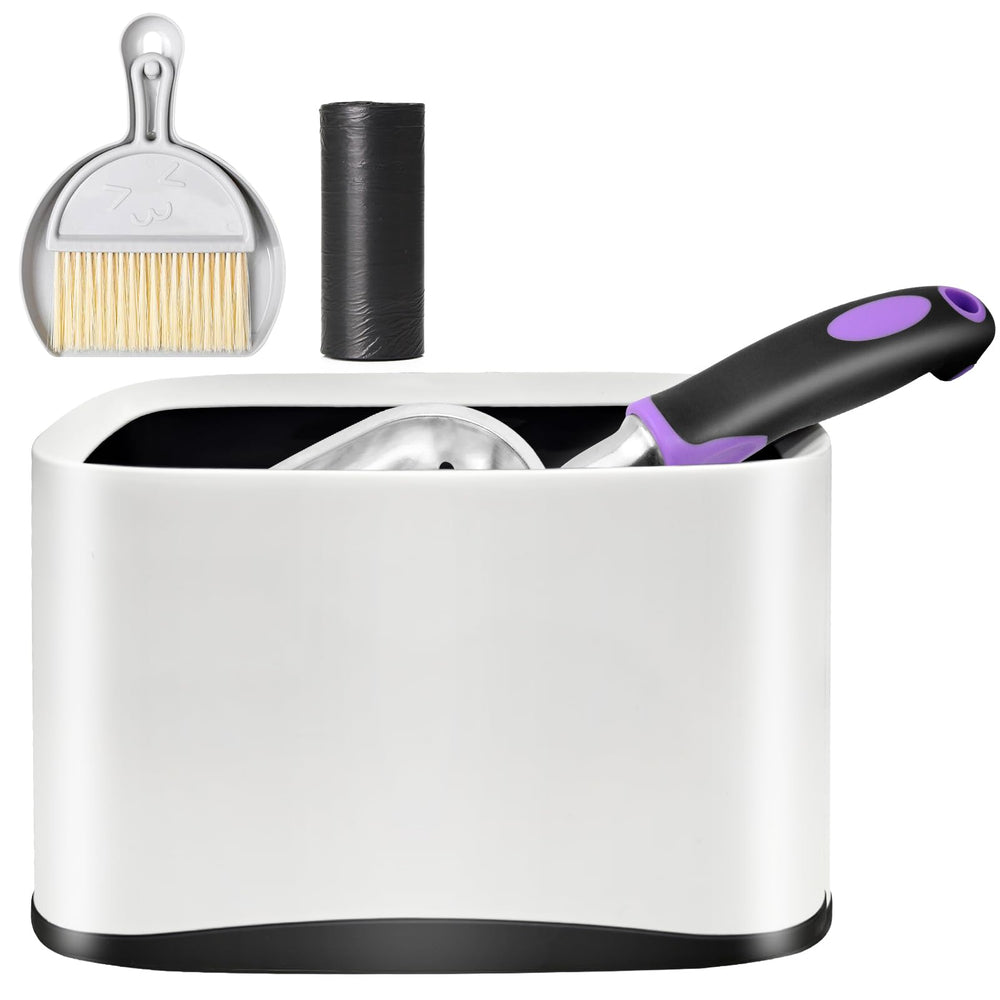 Apidgrowth cat litter scooper with holder for quick cleanup
