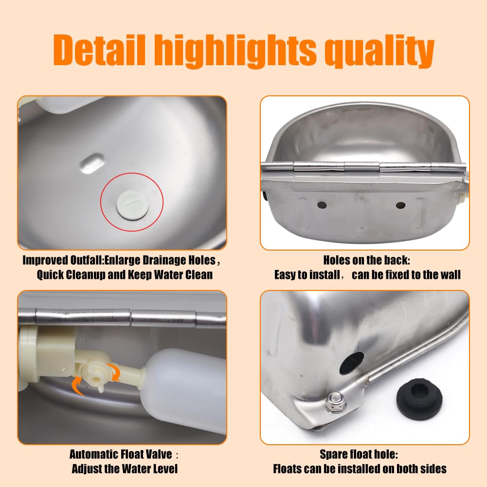APLAYFULBEE water bowl float valve close-up demonstrates automatic level control
