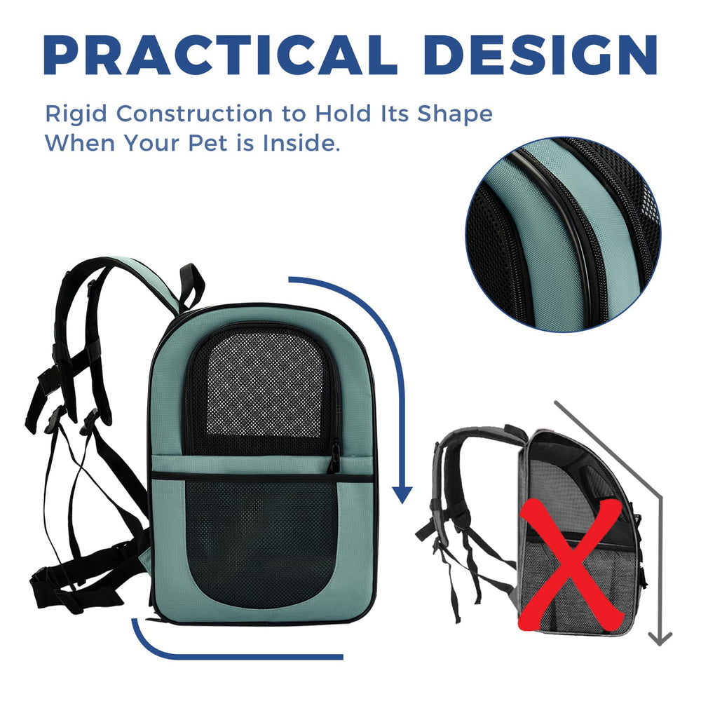 Four-sided mesh panels promote airflow to help pets stay calm during travel