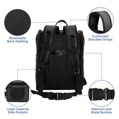 Apollo Walker carrier backpack four-sided mesh panels provide airflow to keep pets cool