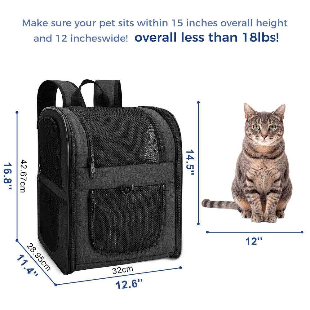Apollo Walker carrier backpack side pocket expanded for bowls and treats on the go