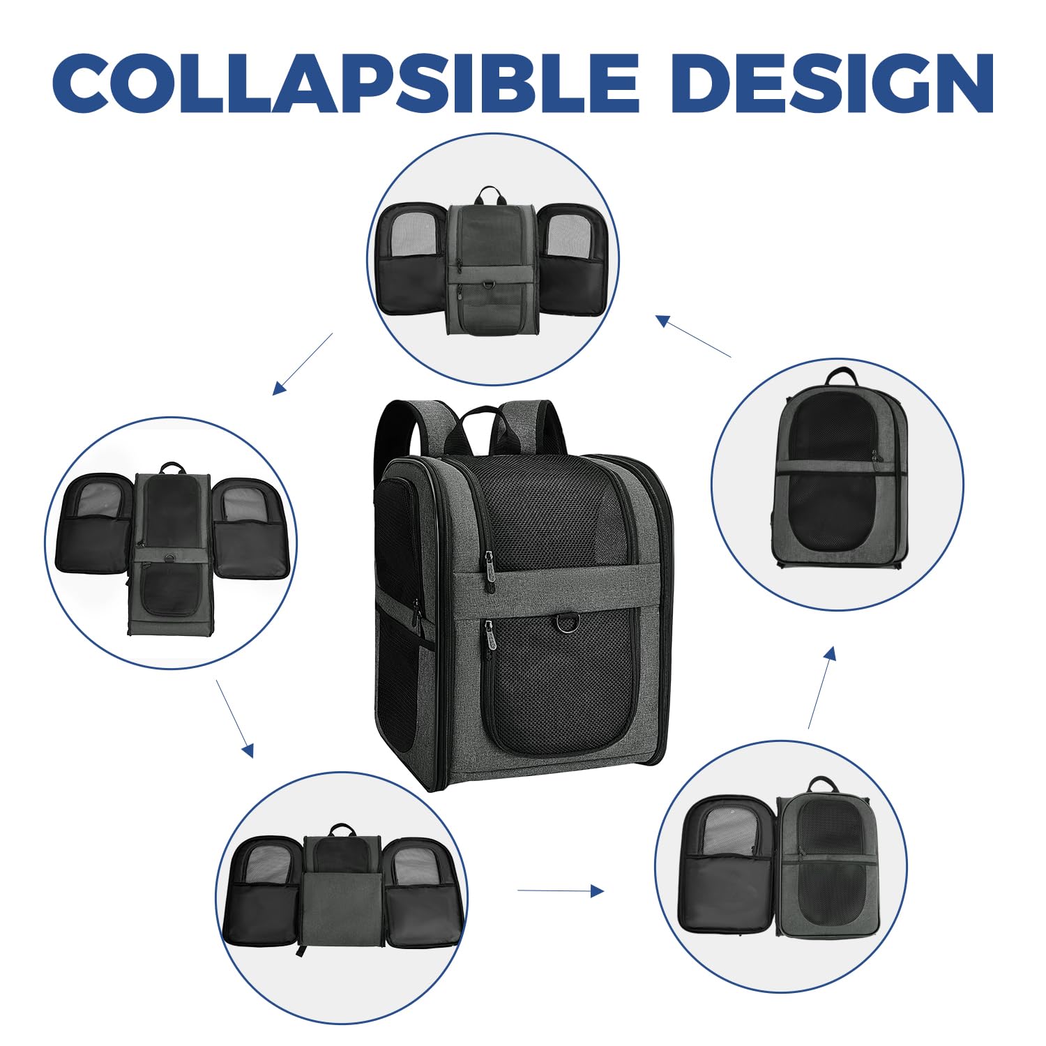 Apollo Walker Backpack gray highlighting four-sided ventilation panels for airflow.