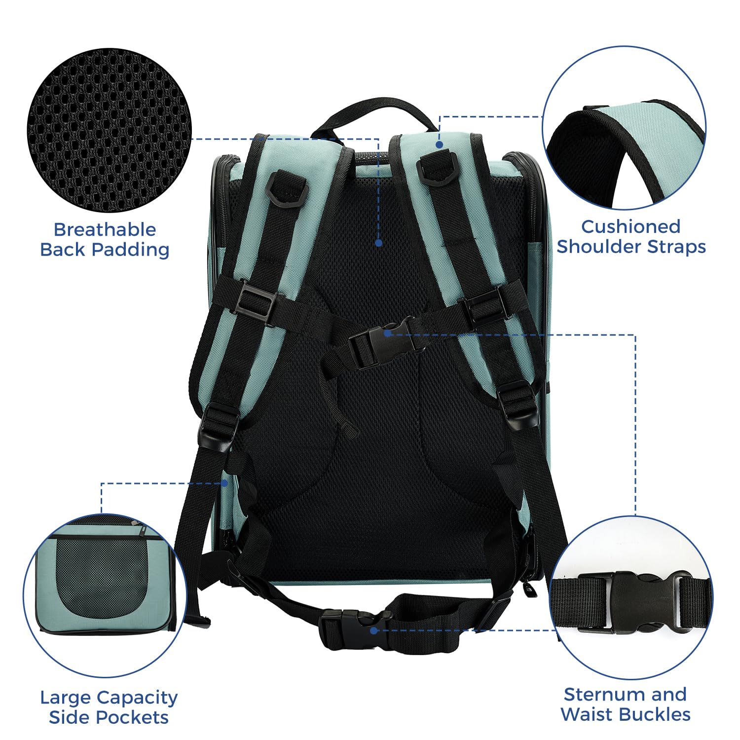 Removable washable pad for quick cleanup after outdoor adventures with the Apollo Walker carrier