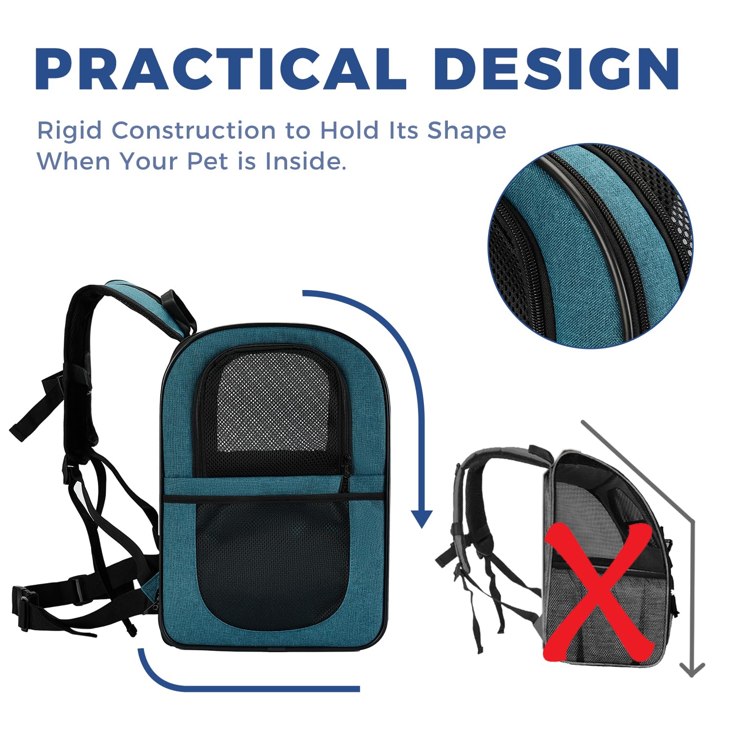 Back panel and memory foam straps on Apollo Walker reduce shoulder strain.