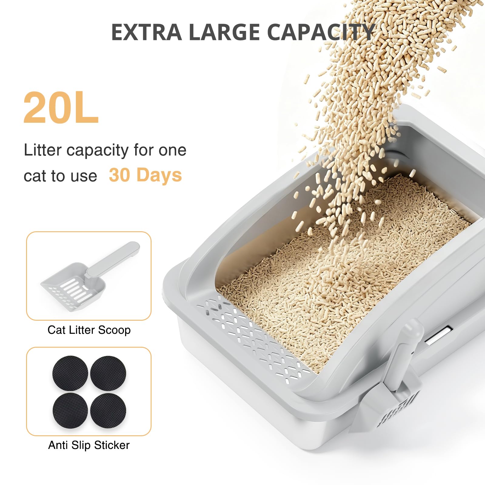 APPKER 4-inch low-entry design suits kittens and small cats