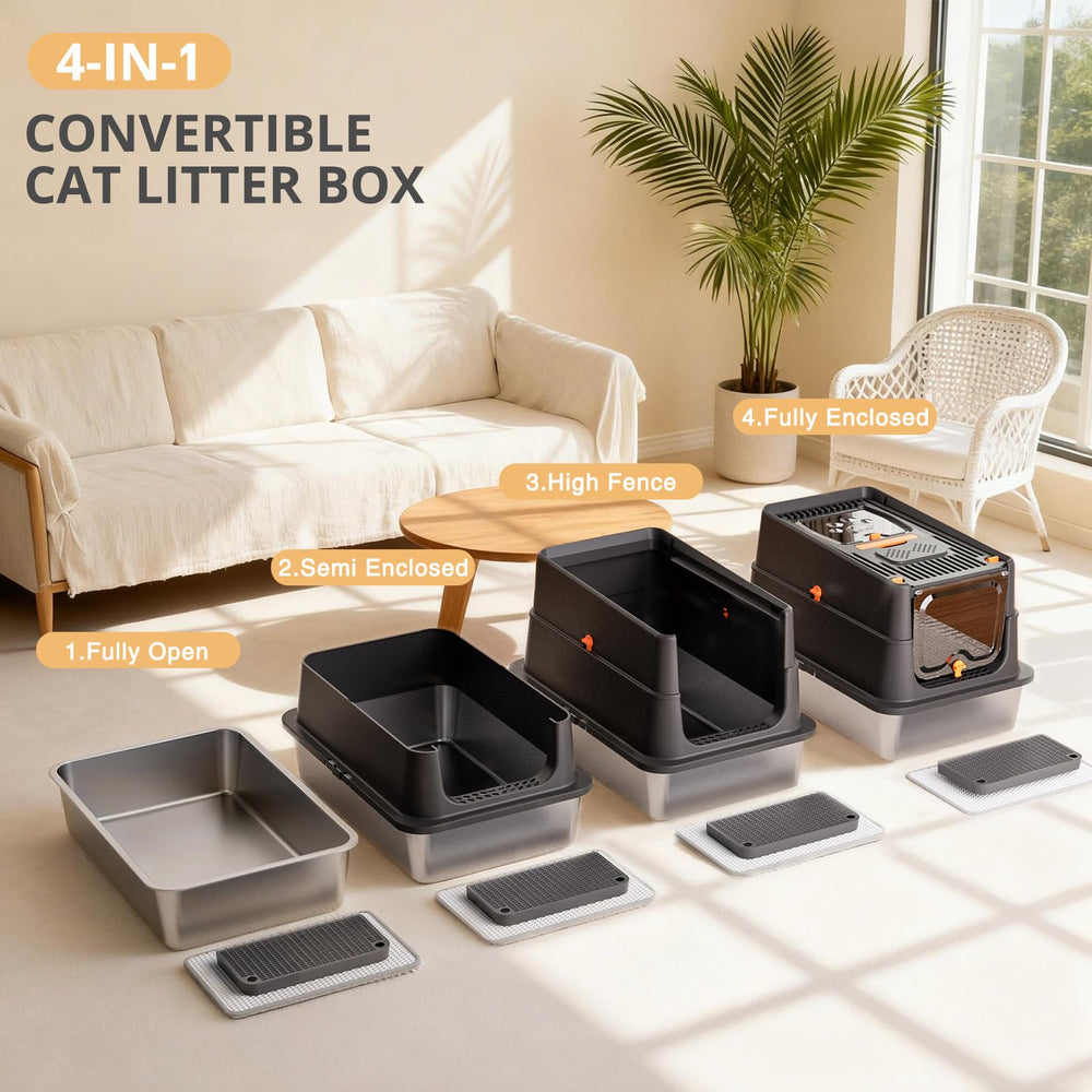 APPKER 6-inch deep pan reduces frequent scooping with ample litter capacity.