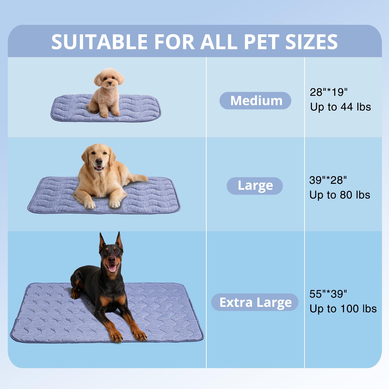 APPKER XL 55x39 size fits large breeds for shared cooling.