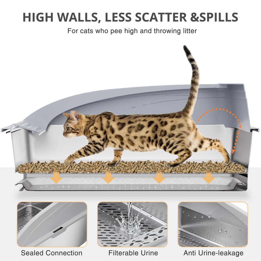APPKER pine pellets compatible litter box promotes cleaner waste management.