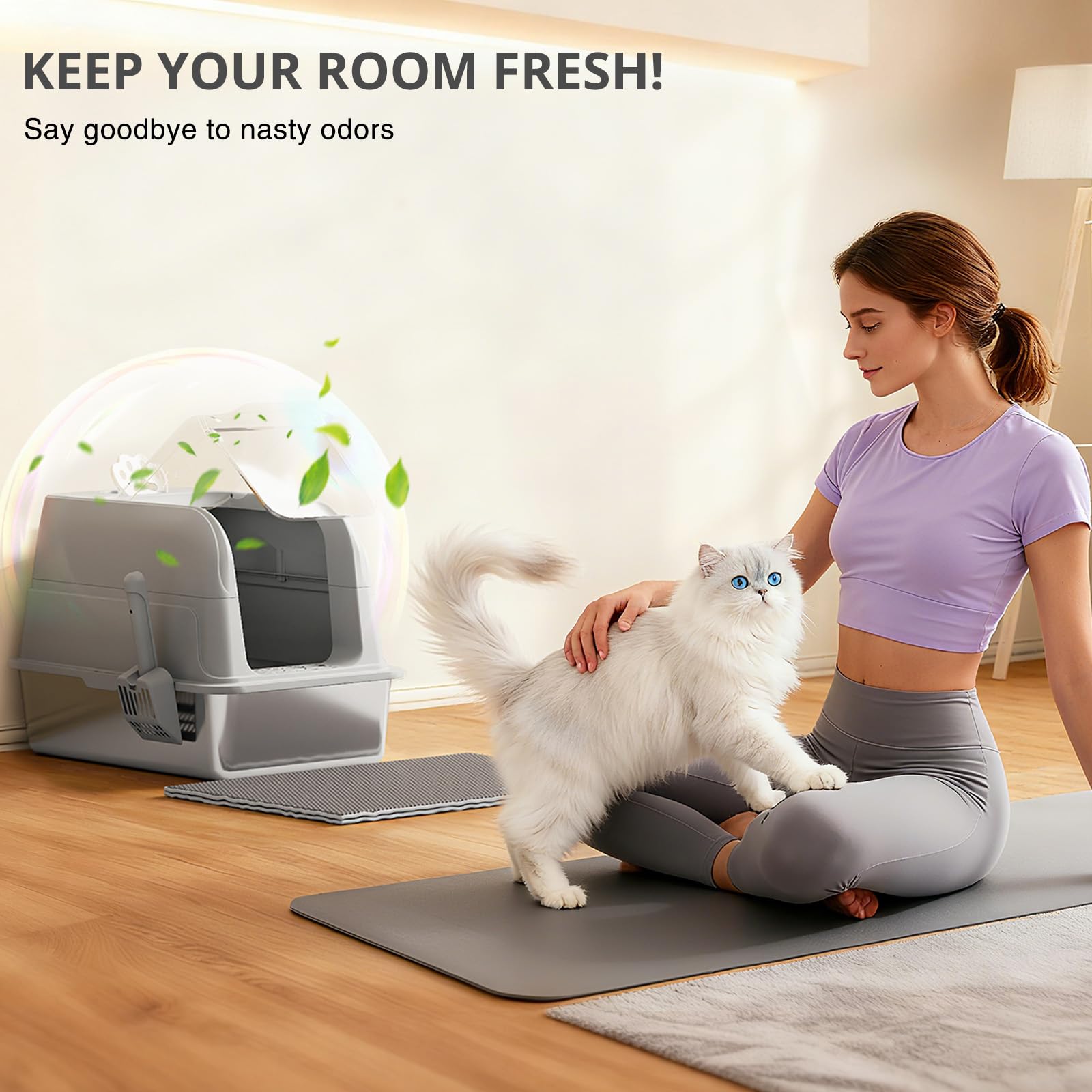 APPKER high-sides design to contain litter and splashes