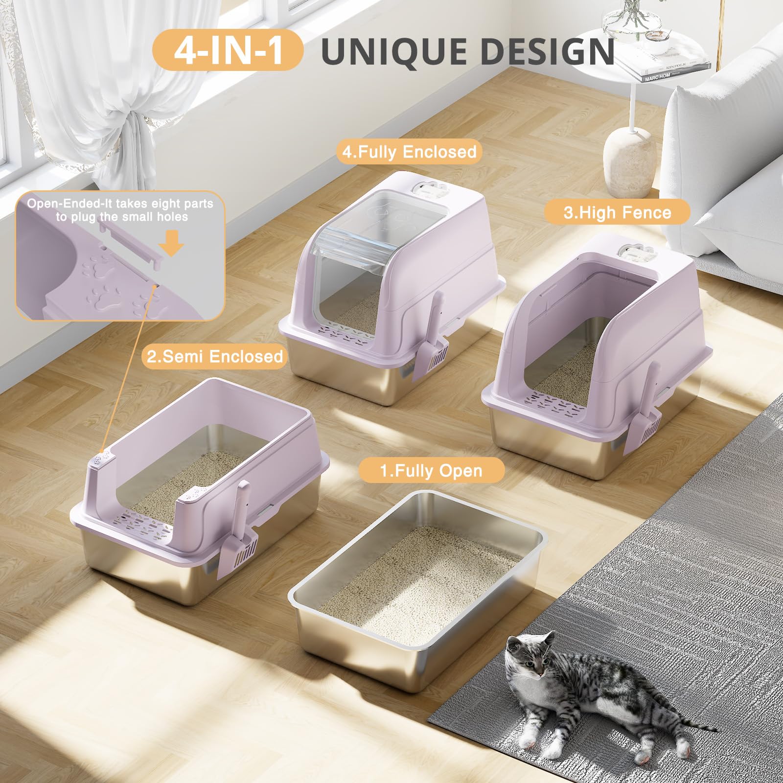 APPKER stainless steel surface resists odors and cleans easily