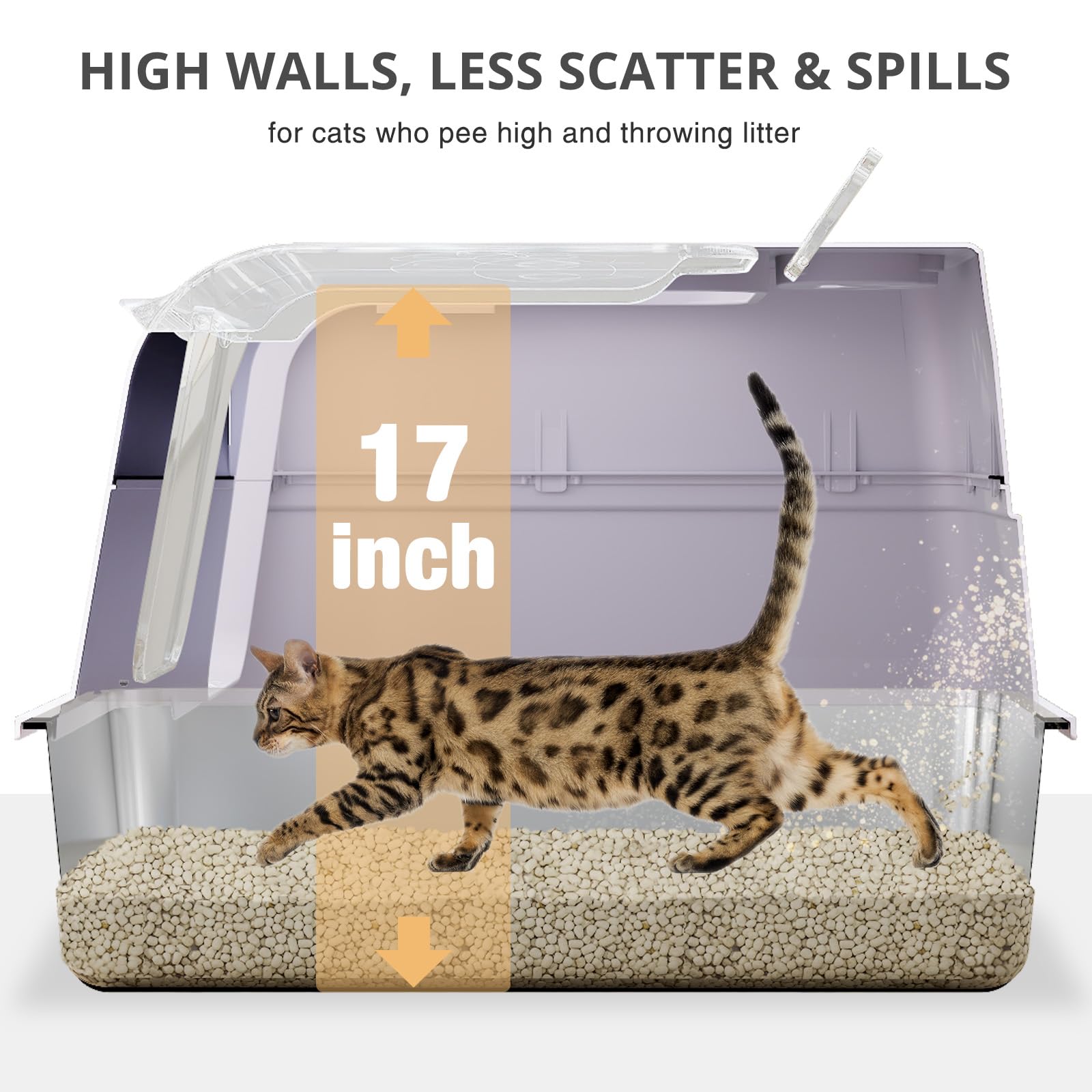 APPKER includes scoop and litter mat for quick cleaning