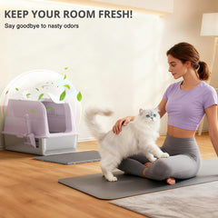 APPKER XL litter box provides ample space for large cats and multi-cat homes