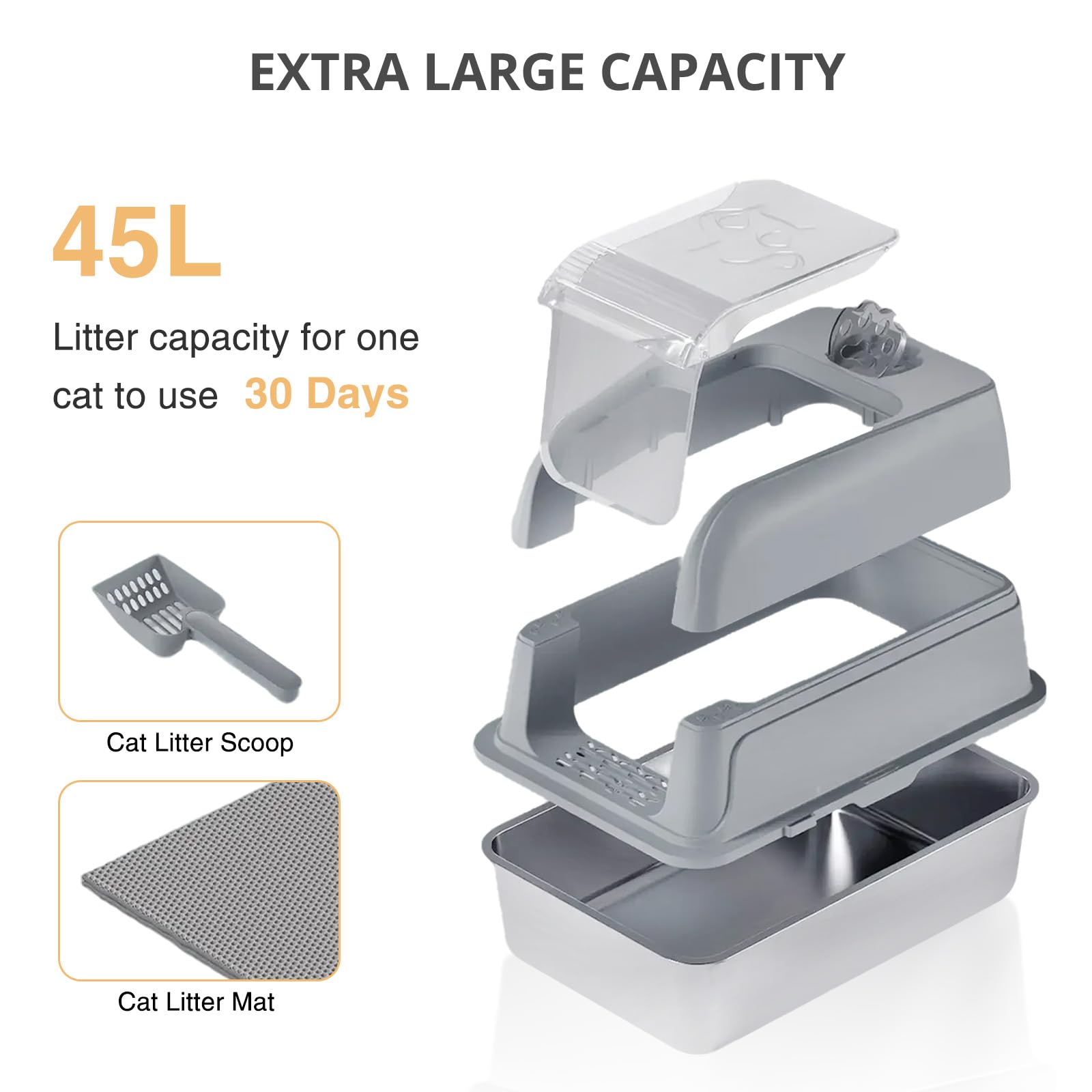 APPKER XL litter box in full setup ideal for big cats