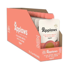 Applaws bone broth topper pouch enhances cat meals with flavorful, protein-rich broth