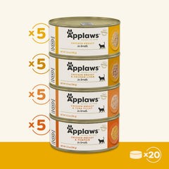 Pouring Applaws broth cat food into a bowl highlights hydration and flavor.