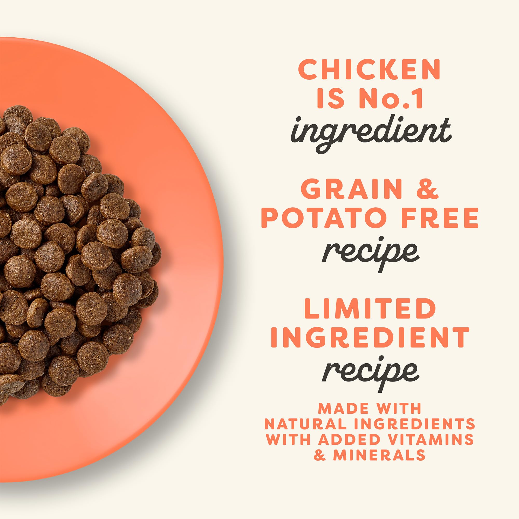 Kibble close-up of Applaws dry cat food reveals crunchy texture and natural flavors.