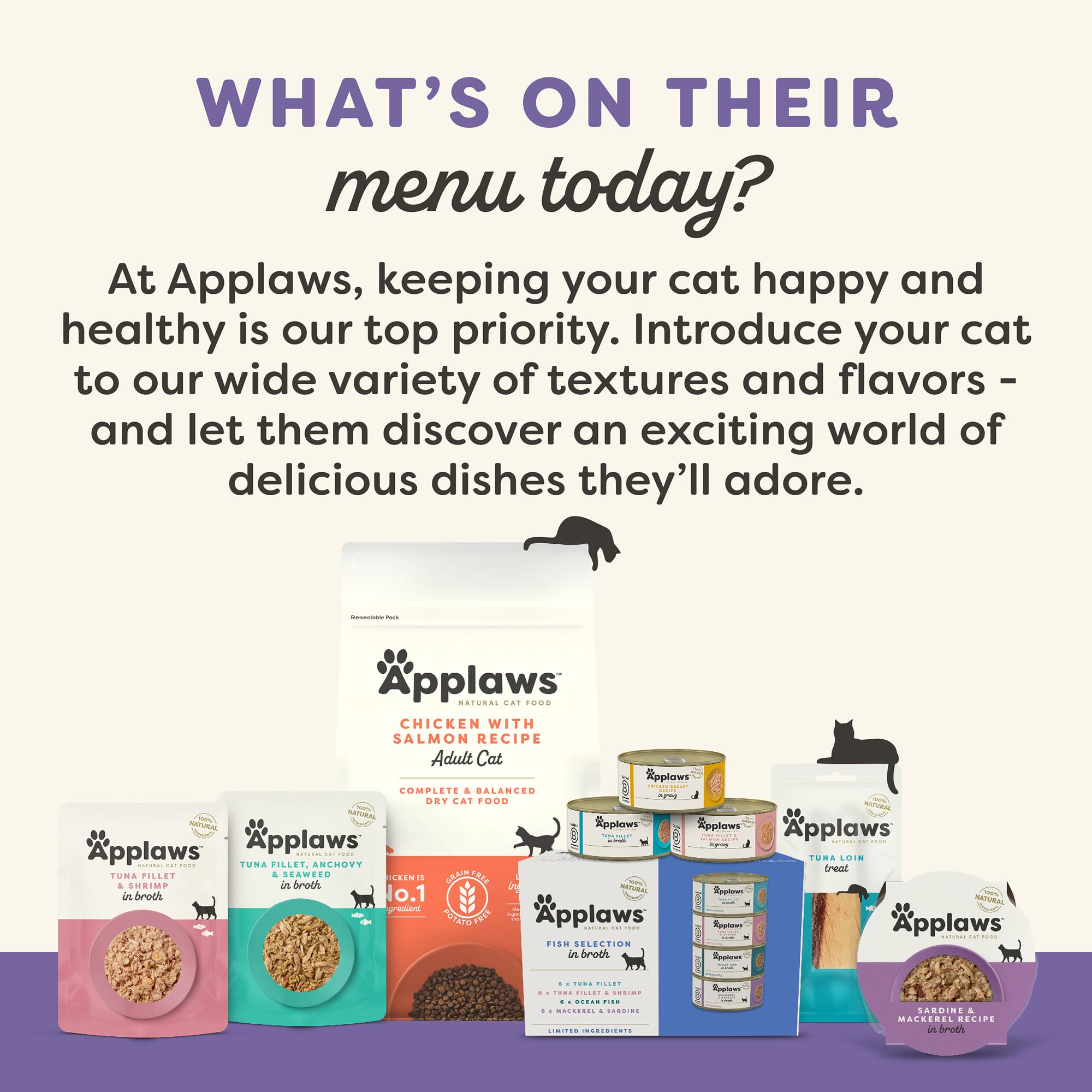 Creamy mousse texture of Applaws treat ideal as a squeeze-on topper.