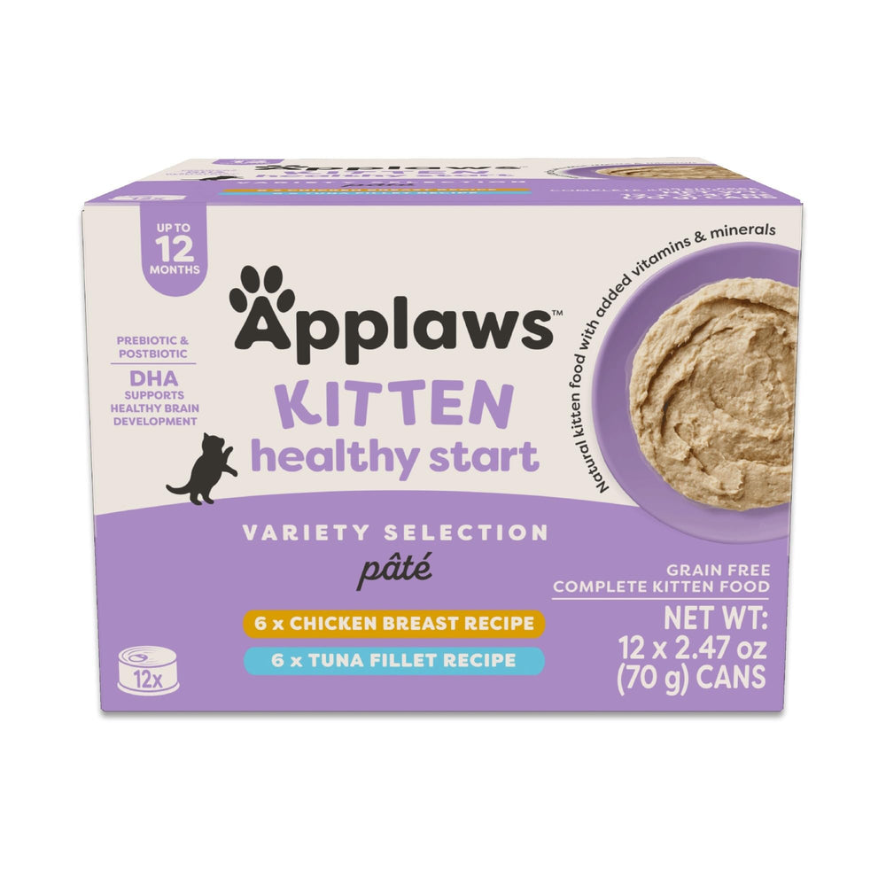 Applaws Kitten Healthy Start pack shot highlighting natural ingredients and protein-forward formula