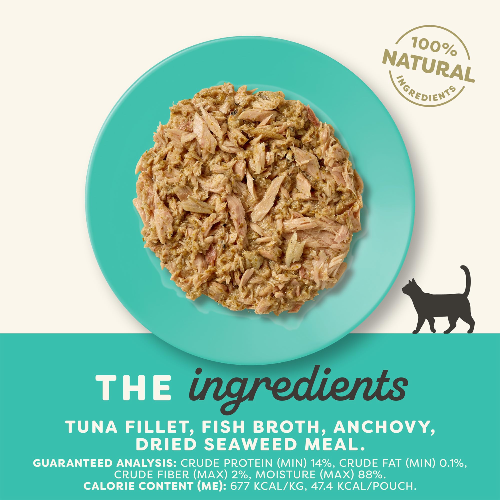 Applaws wet cat food in broth featuring anchovy and seaweed.