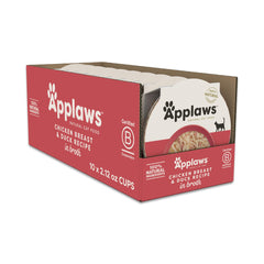 Applaws natural wet cat food in broth cups highlights hydration and natural ingredients