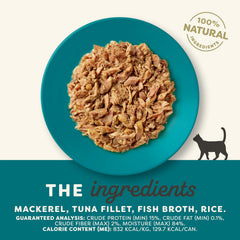Applaws natural wet cat food ingredients label highlighting limited ingredients.
