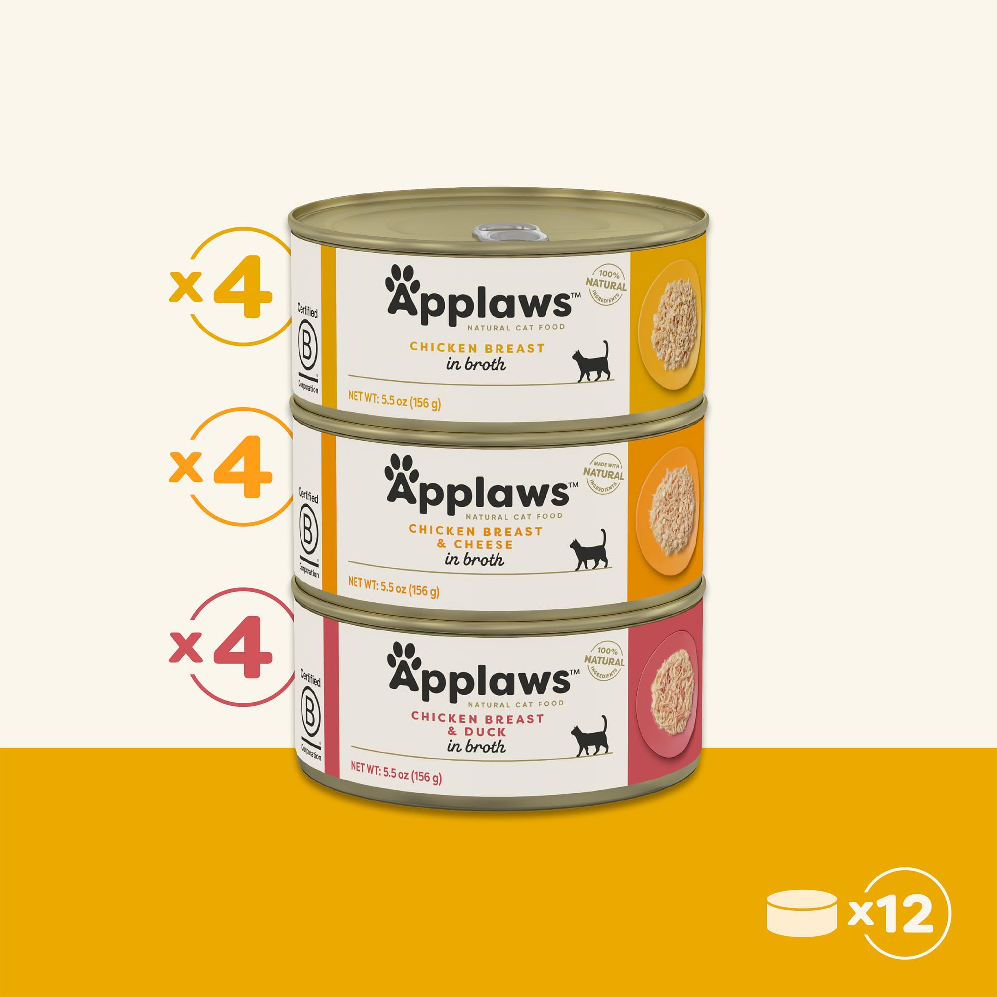Nutritional panel of Applaws cat food pack for quick reference.