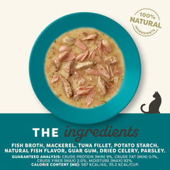 Applaws Ocean Fish in Gravy cup on plate, enticing texture for picky eaters