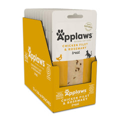 Applaws packaging shows chicken rosemary loin grain-free cat treats
