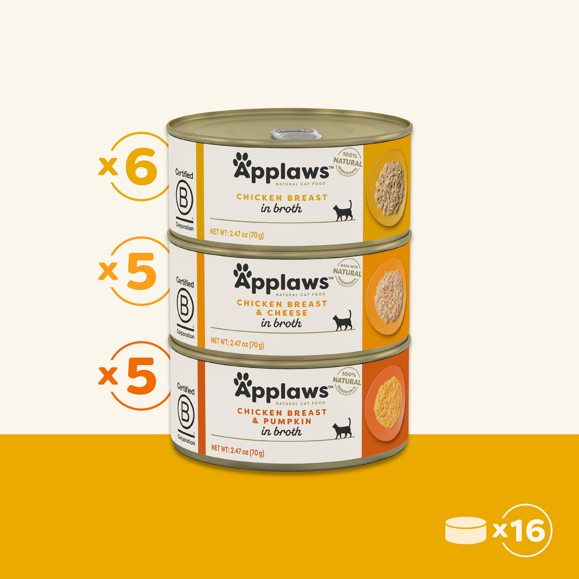 Applaws packaging with sustainability emphasis and responsible production badge.