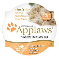 Six-flavor Applaws broth pots variety to entice cats during meals