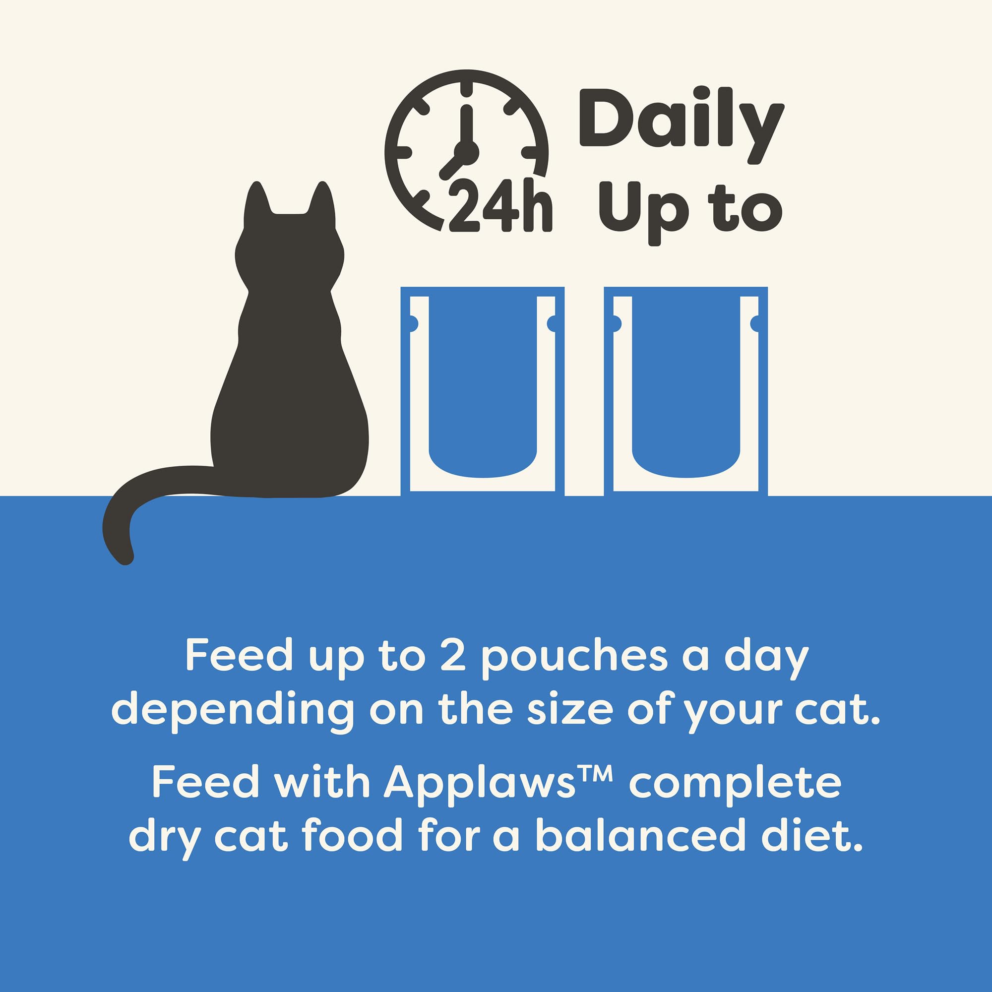 Applaws pouch packaging, convenient serving sizes for daily feeding.