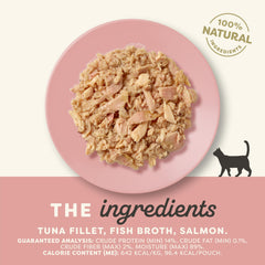 Applaws salmon broth pouch highlights high-quality fish for hydration and flavor.