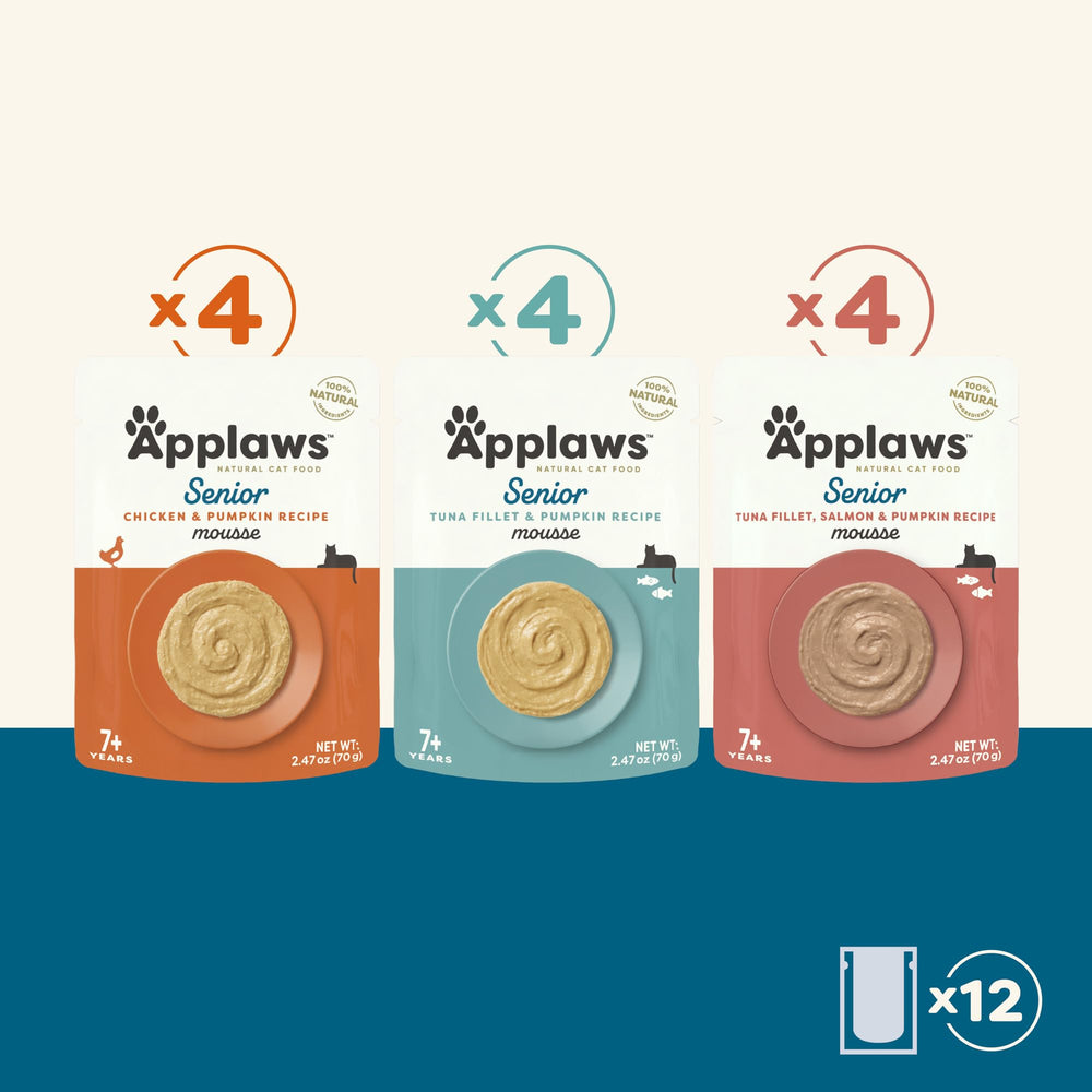 Applaws Senior mousse variety selection invites daily flavor exploration.