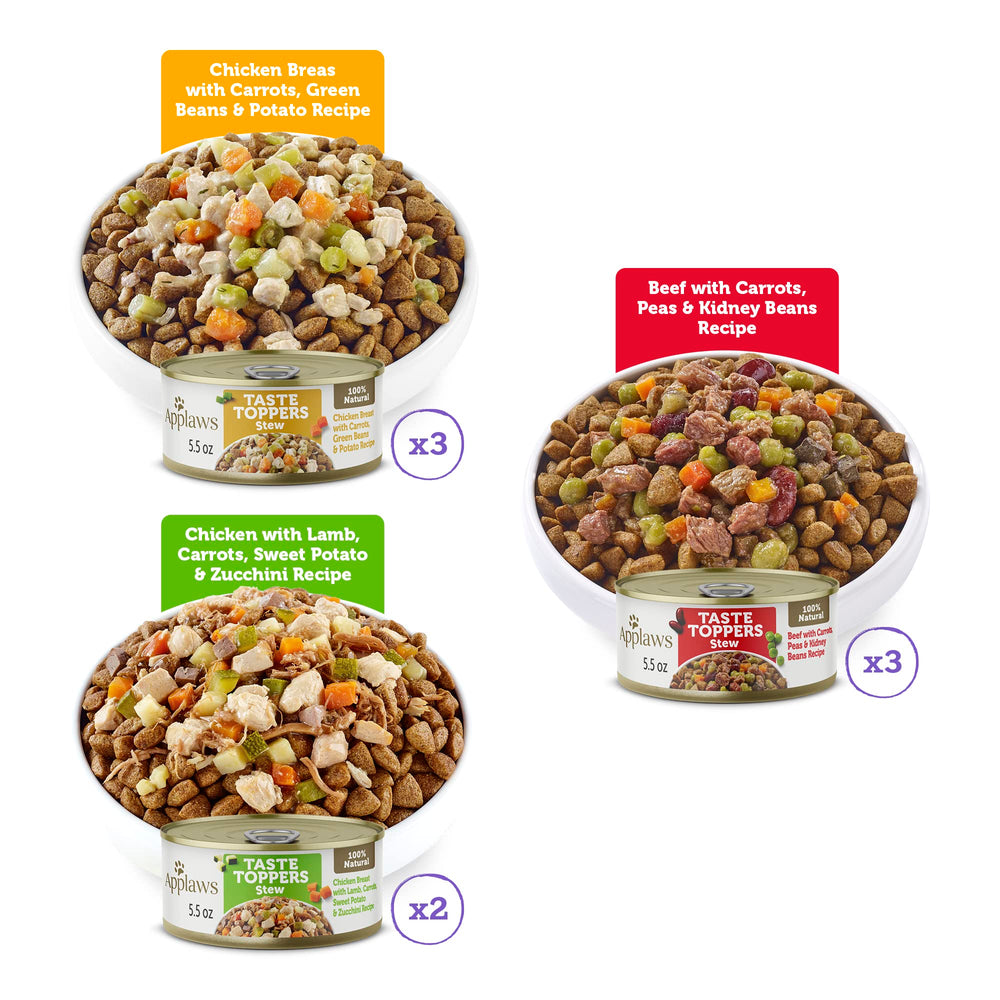 Closeup of Applaws Taste Toppers showing savory broth texture.