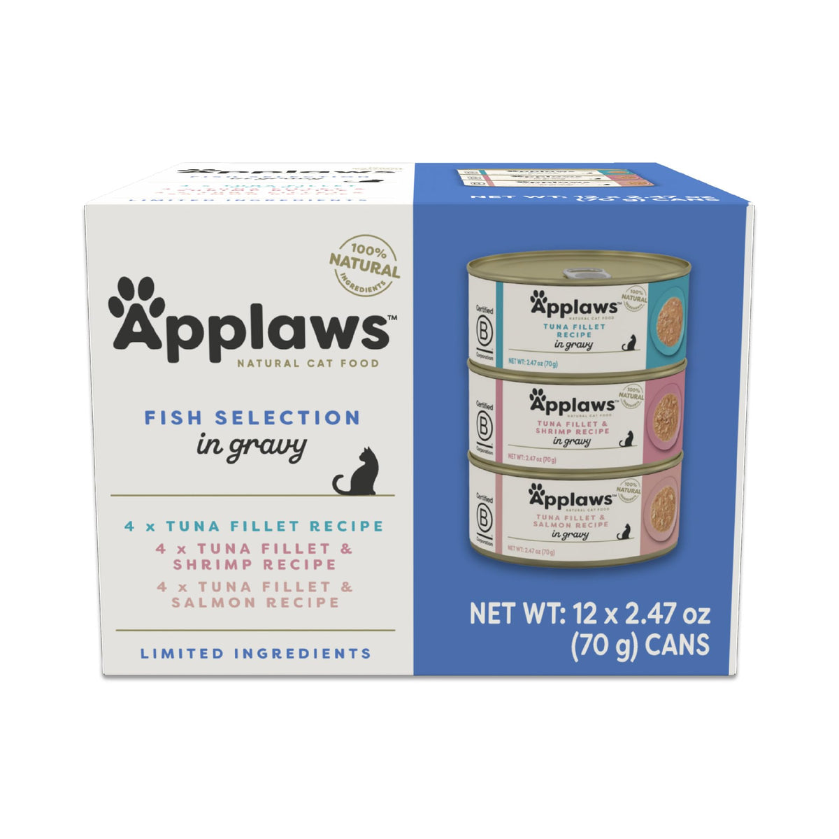 Applaws tuna fillet recipe in gravy can offers a high-protein meal