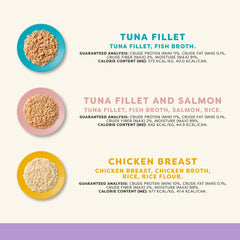 Applaws tuna fillet recipe wet cat food, rich protein and broth.