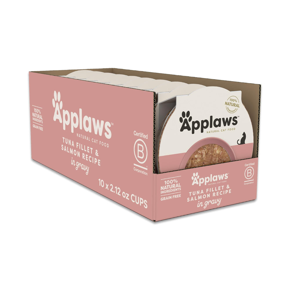 Applaws tuna fillet in gravy cups, a protein-rich, satisfying meal.