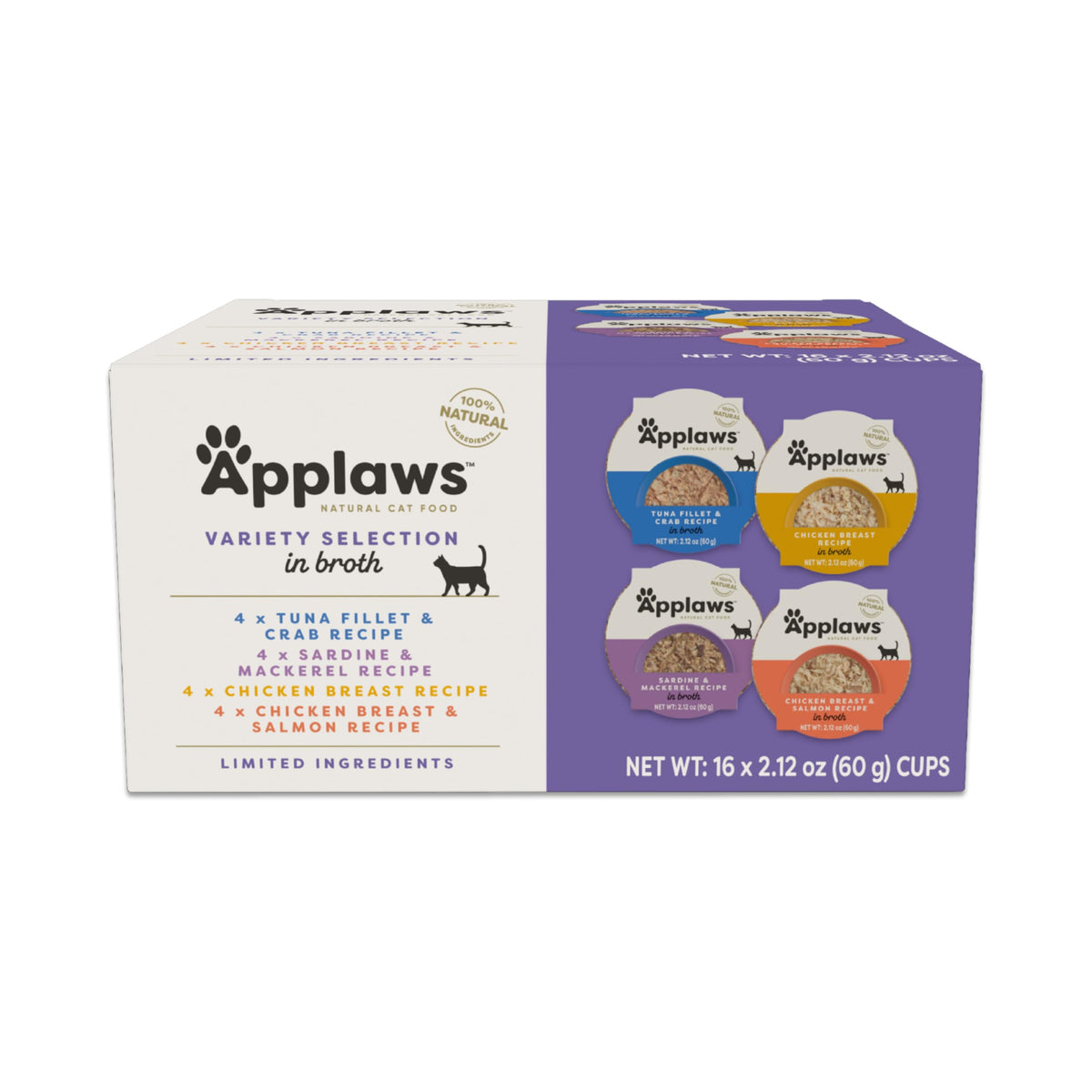 Applaws wet cat food broth cups highlight hydration and savory flavor for cats