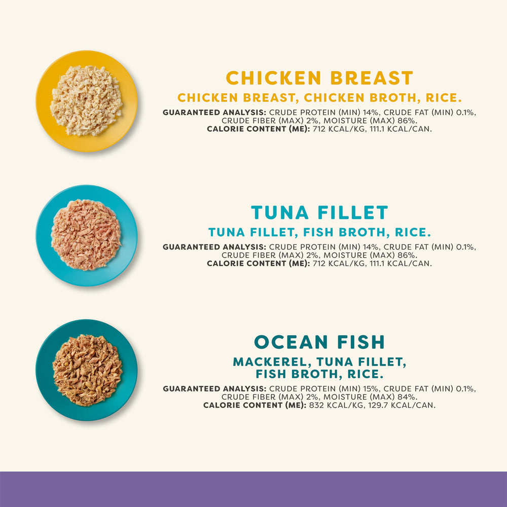 Applaws wet cat food in broth emphasizes high protein as first ingredient.