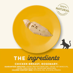 Close-up of Applaws whole chicken rosemary loin for cats
