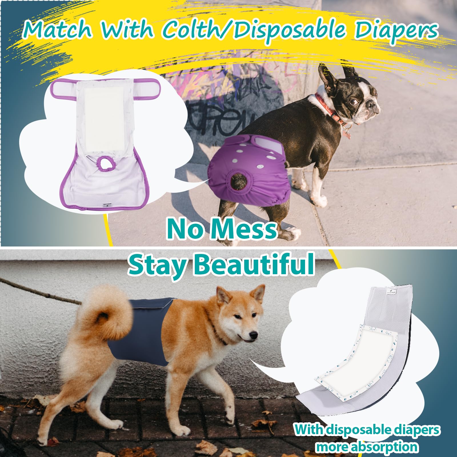 Apupmeo breathable cotton outer layer keeps fur fresh and dry.