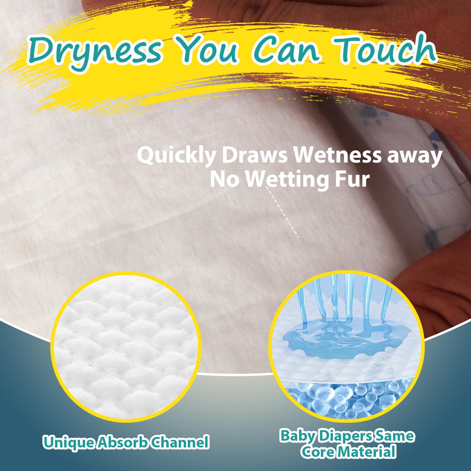 Apupmeo liner offers long-lasting leak protection to keep fur dry.