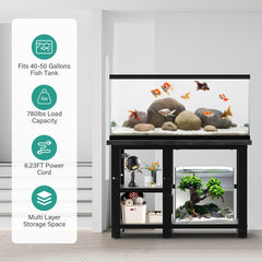 AQQA 5-in-1 outlets keep aquarium gear organized and powered.