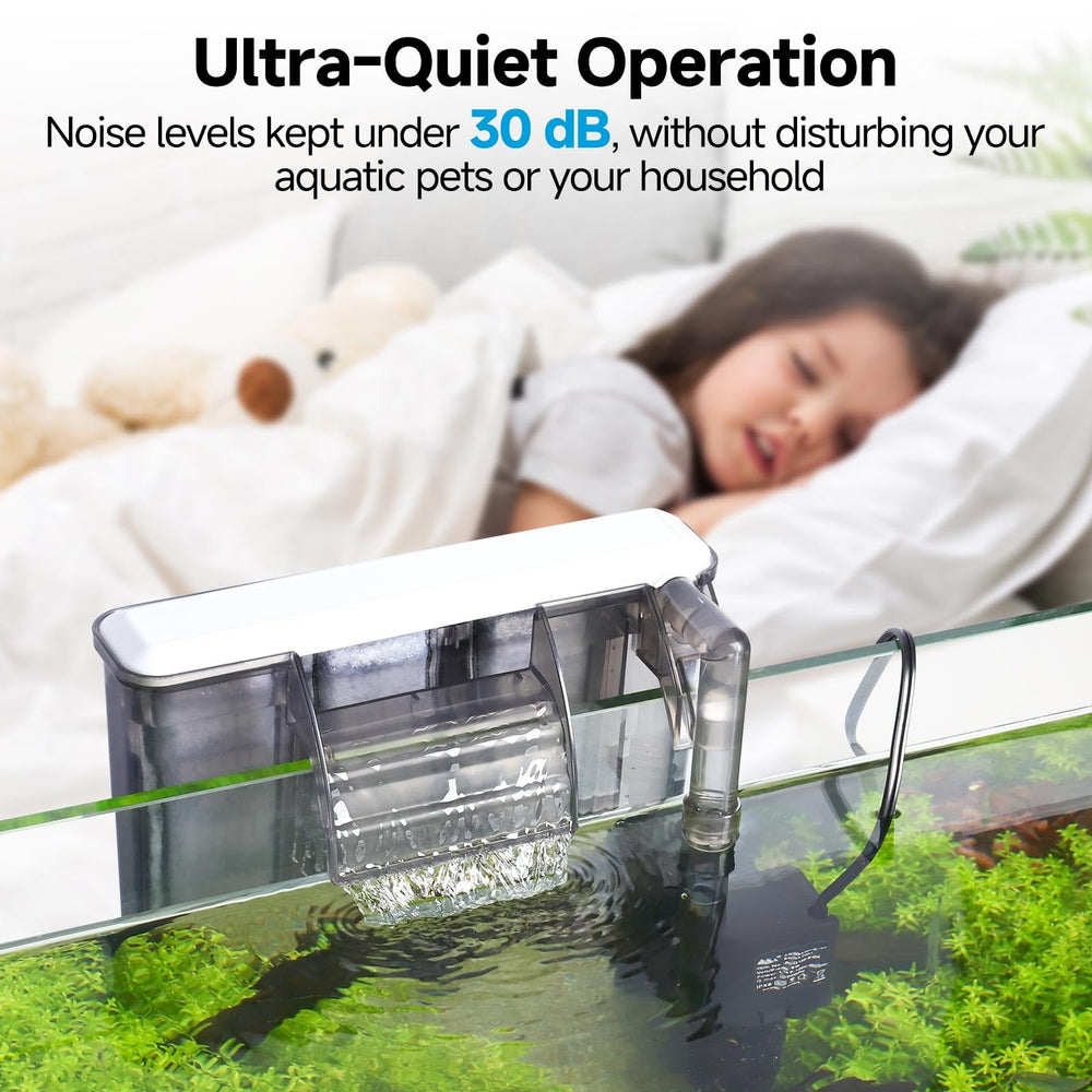 AQQA adjustable flow control lets you tailor currents to tank needs.