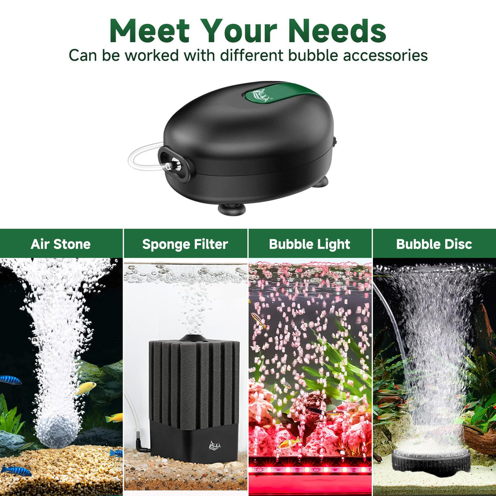 AQQA air pump suitable for hydroponics and freshwater tanks.