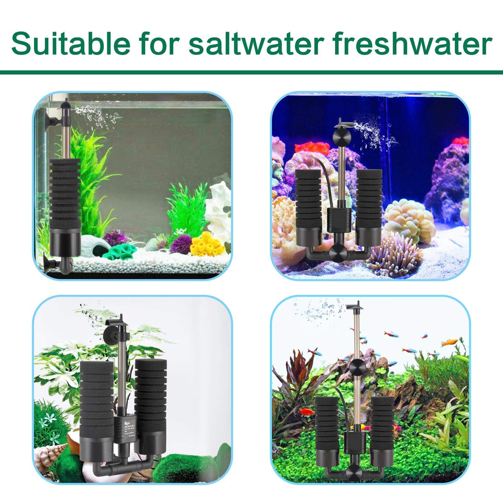 AQQA Sponge spares and bio ceramic balls included for versatile setup