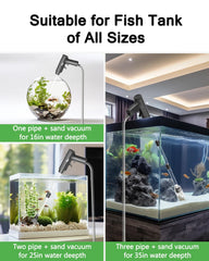 AQQA debris vacuum captures waste while preserving fish comfort