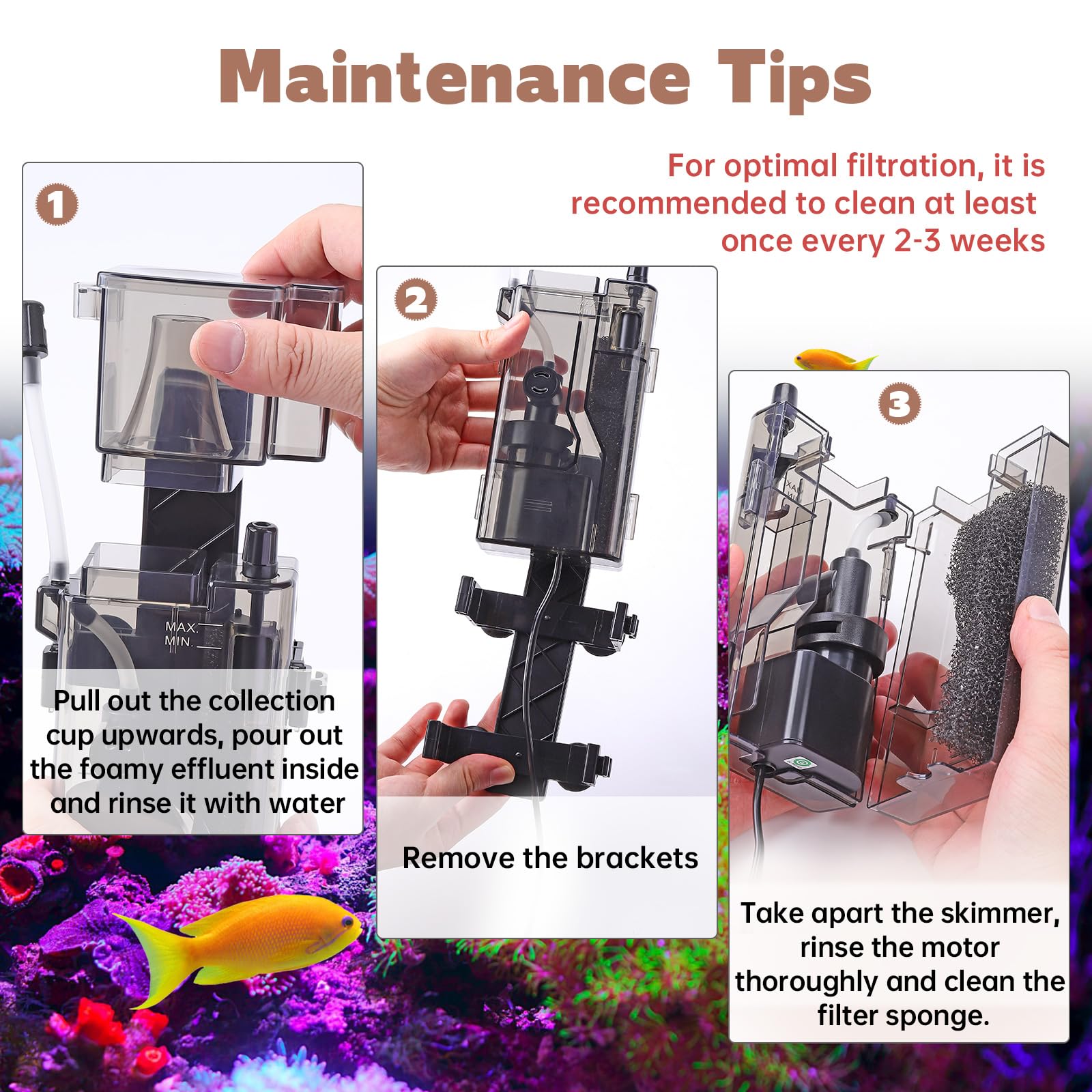 AQQA flow-adjust feature enables precise waste removal control.