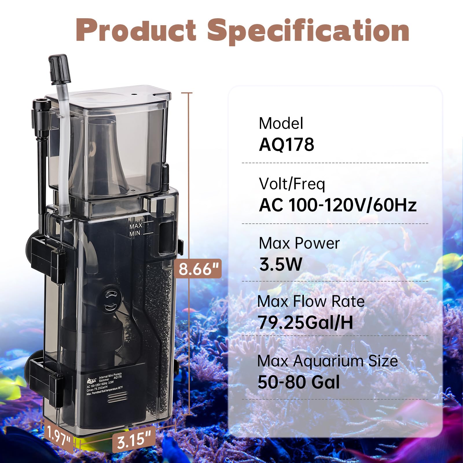 AQQA quick-installation setup guides placement of the skimmer.