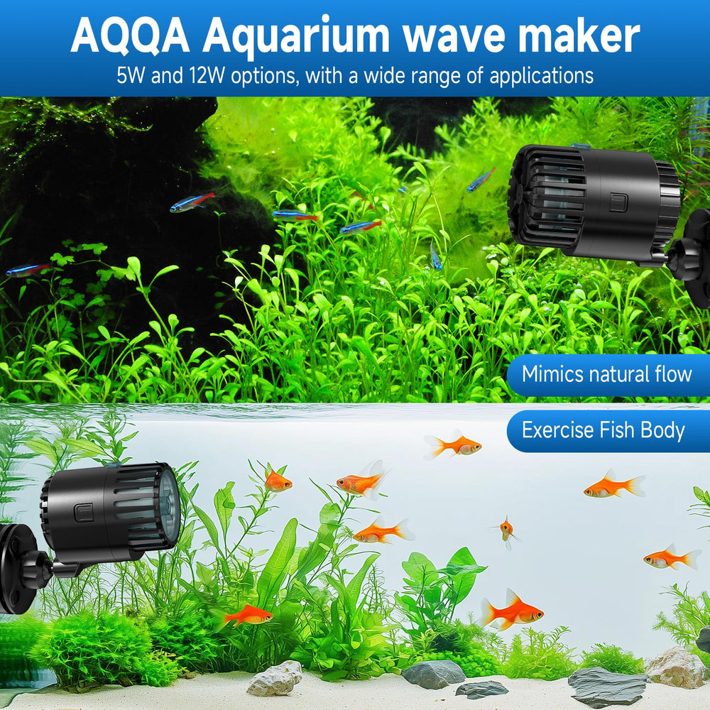 AQQA Wave Maker easy installation with magnetic base attaches quickly without tools.